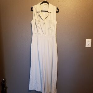 Rhone 12 Jumpsuit Mirage Beige Wide Leg Lightweight Basic Classic Activewear